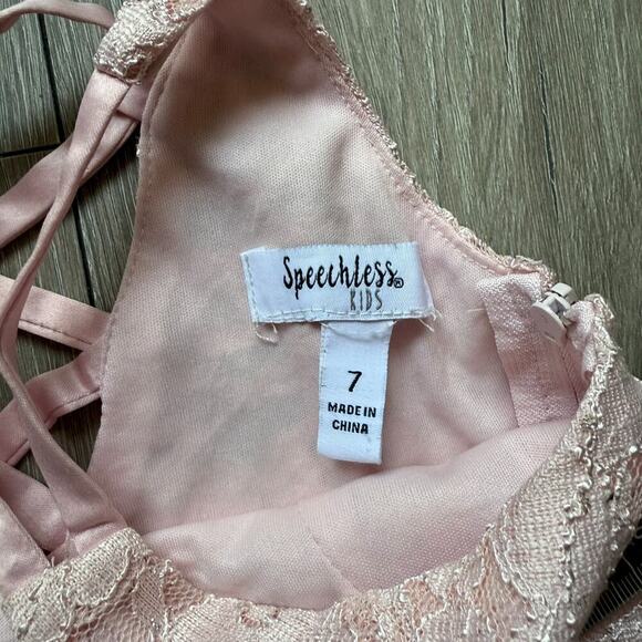 Speechless Girls' Sleeveless Maxi Party Dress with Pleated Skirt sz 7 Pink/fairy - Picture 9 of 13